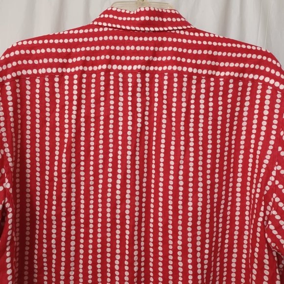 MICHAEL KORS SLIM FIT POKA DOT  LINEN SHIRT - Picture 3 of 10